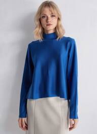 Pull stretch manches longues bleu COMPAÑIA FANTASTICA femme