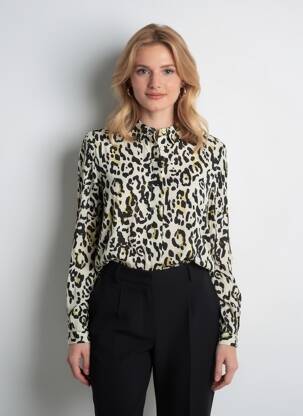 Chemisier coupe droite manches longues jaune IMPERIAL femme