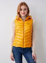 Doudoune poches a capuche jaune PEPE JEANS femme