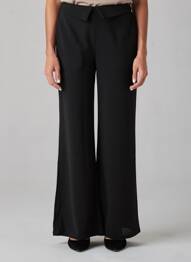 Pantalon flare taille élastique taille normale noir COMPAÑIA FANTASTICA femme