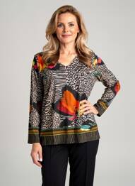 T-shirt manches longues manches longues noir MERI & ESCA femme