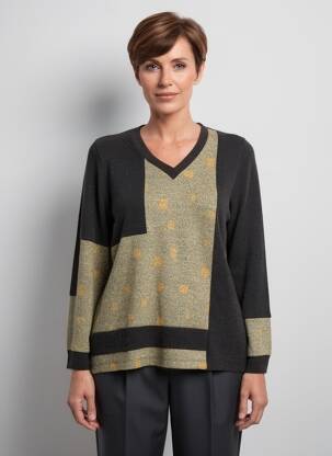 Pull coupe droite manches longues noir MERI & ESCA femme