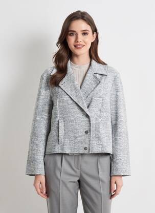 Manteau court coupe droite sans capuche bleu LEE COOPER femme
