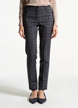 Pantalon slim tissage popeline taille normale noir WALTRON femme