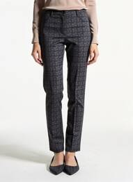 Pantalon slim tissage popeline taille normale noir WALTRON femme