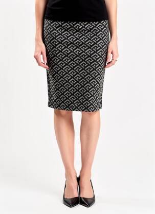 Jupe mi-longue stretch noir LCDN femme