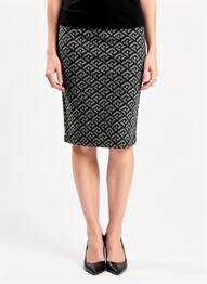 Jupe mi-longue stretch noir LCDN femme