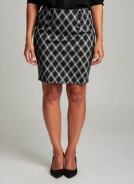 Jupe courte fermeture zippée au dos noir LCDN femme