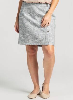 Jupe courte coupe droite bleu LEE COOPER femme