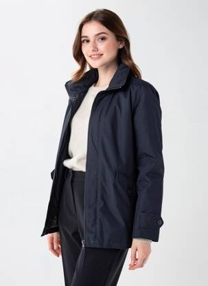 Doudoune manches longues a capuche bleu AIGLE femme