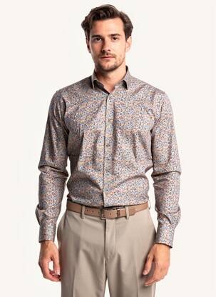 Chemise manches longues coupe cintrée vert CARLOS CORDOBA homme