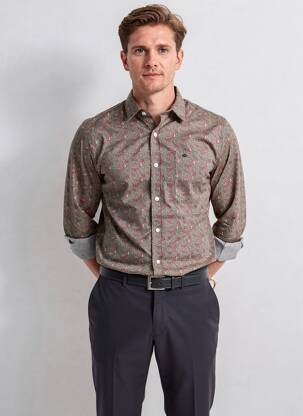 Chemise manches longues coupe cintrée vert LEE COOPER homme