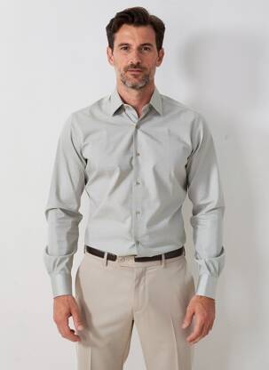 Chemise manches longues imprimé fantaisie vert CARLOS CORDOBA homme