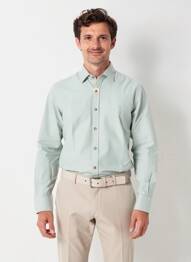 Chemise manches longues coupe cintrée vert CARLOS CORDOBA homme