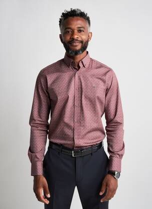 Chemise manches longues coupe cintrée rouge CARLOS CORDOBA homme