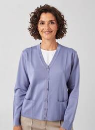 Gilet manches longues stretch bleu ELLEMME femme