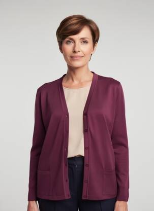Gilet manches longues stretch rouge ELLEMME femme