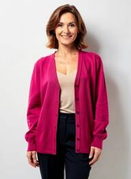 Gilet manches longues stretch rose ELLEMME femme