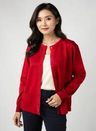 Gilet manches longues stretch orange ELLEMME femme