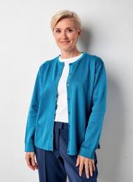 Gilet manches longues stretch bleu ELLEMME femme