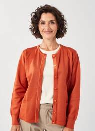 Gilet manches longues stretch orange ELLEMME femme