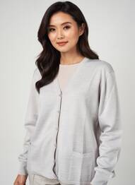 Gilet manches longues stretch gris ELLEMME femme