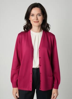 Gilet manches longues stretch rose ELLEMME femme