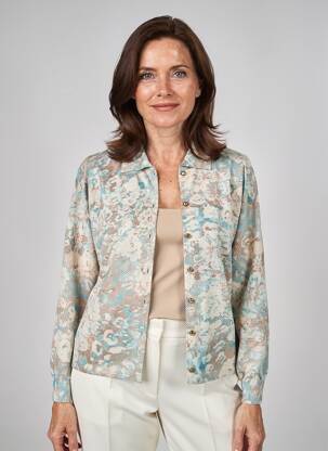 Gilet manches longues stretch bleu GRIFFON femme