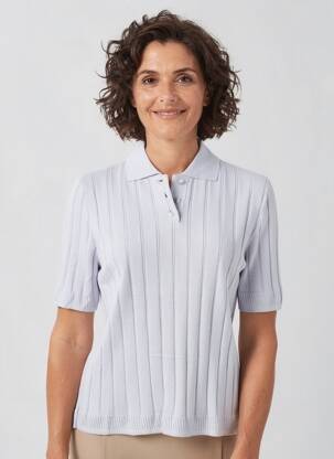 Pull coupe cintrée manches courtes violet RODAM femme