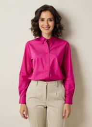 Chemisier coupe droite manches longues rose CECIL femme
