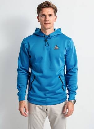 Sweat-shirt à capuche manches longues manches longues bleu LE COQ SPORTIF homme