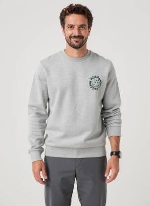 Sweat-shirt sérigraphie floquée manches longues gris ONLY & SONS homme