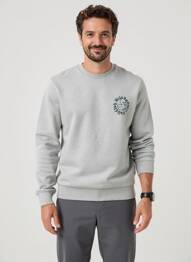 Sweat-shirt sérigraphie floquée manches longues gris ONLY & SONS homme