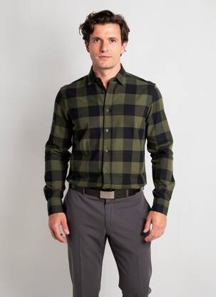 Chemise manches longues imprimé carreaux vert ONLY & SONS homme