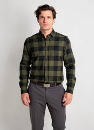 Chemise manches longues imprimé carreaux vert ONLY & SONS homme