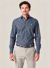 Chemise manches longues imprimé fantaisie bleu MCS homme