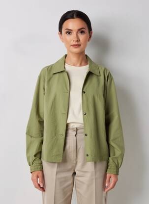 Veste casual coupe droite vert BLEND femme