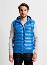 Doudoune finition intérieure doublée a capuche bleu SERGE BLANCO homme