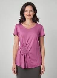 T-shirt stretch manches courtes violet KATMAI femme