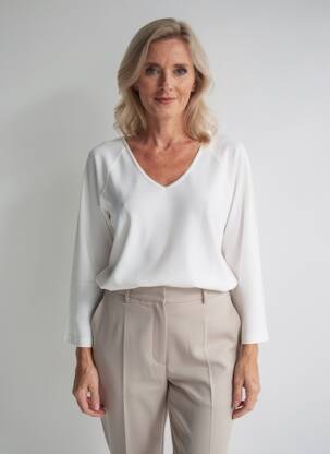T-shirt manches longues manches longues blanc LEWINGER femme