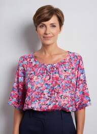T-shirt imprimé fantaisie manches courtes rose RABE femme