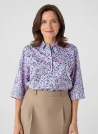 Polo coupe droite manches courtes bleu RABE femme