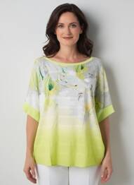 T-shirt imprimé fantaisie manches courtes vert OLSEN femme