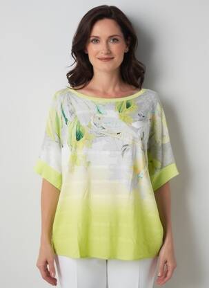 T-shirt imprimé fantaisie manches courtes vert OLSEN femme