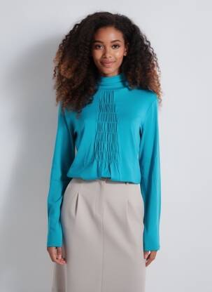 T-shirt manches longues manches longues bleu KALAÏS femme