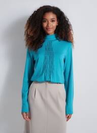 T-shirt manches longues manches longues bleu KALAÏS femme