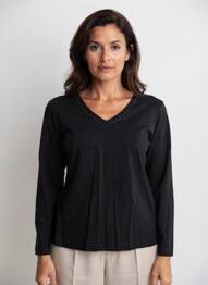 T-shirt manches longues manches longues noir ARMOR LUX femme