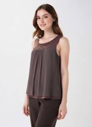 Top sans manche sans manche marron CANASPORT femme