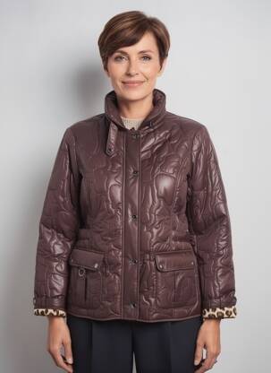 Doudoune manches longues sans capuche marron CONCEPT K femme