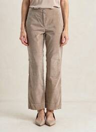 Pantalon droit stretch taille normale beige CLAUDIA GIL femme